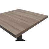 Tavolo per bar ALFA S 68x68 rovere sonoma tabac con bordo Dark Wood