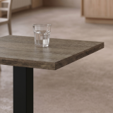 Tavolo per bar ALFA S 68x68 rovere sonoma tabac con bordo Dark Wood