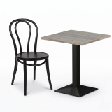 Tavolo per bar GIZA 68x68 rovere cortona con bordo Light Wood
