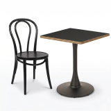 Tavolo per bar ARIOSO 68x68 antracite con bordo Multiplex