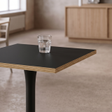 Tavolo per bar ARIOSO 68x68 antracite con bordo Multiplex
