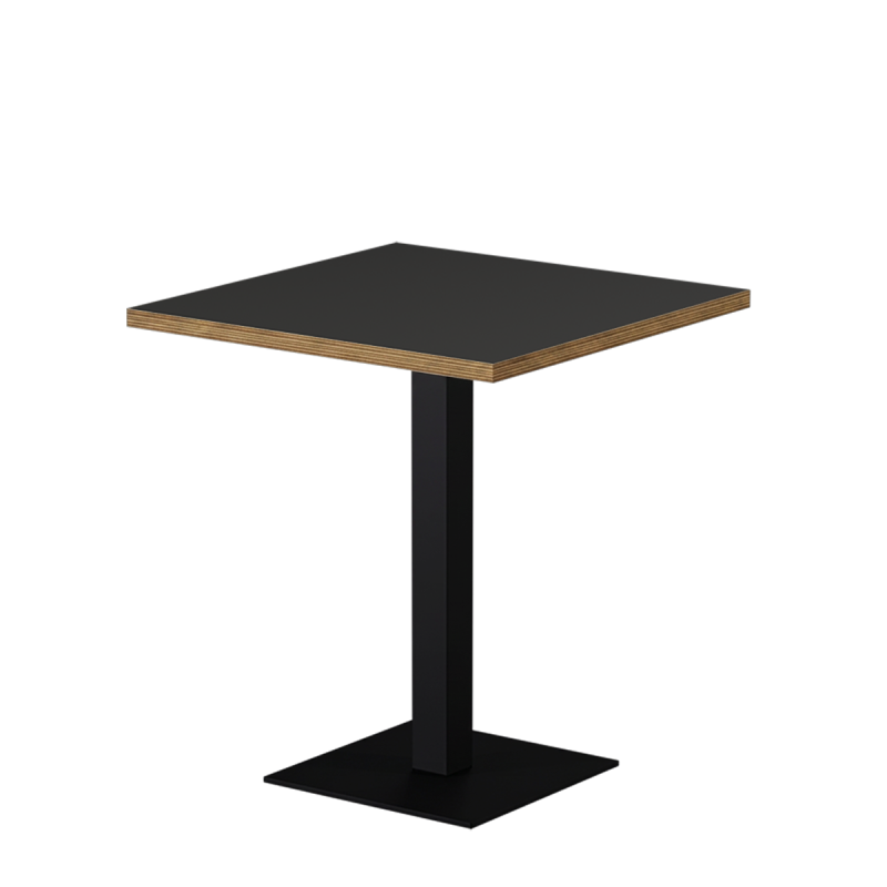 Tavolo per bar ALFA S 68x68 antracite con bordo Multiplex