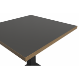 Tavolo per bar ALFA S 68x68 antracite con bordo Multiplex