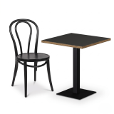 Tavolo per bar ALFA S 68x68 antracite con bordo Multiplex