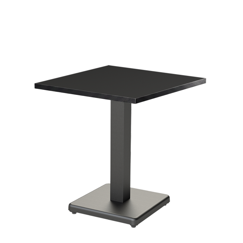 Tavolo per bar IMPERIO 68x68 antracite con bordo nero opaco