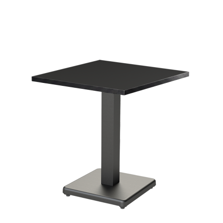 Tavolo per bar IMPERIO 68x68 antracite con bordo nero opaco