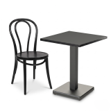 Tavolo per bar IMPERIO 68x68 antracite con bordo nero opaco