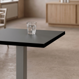 Tavolo per bar IMPERIO 68x68 antracite con bordo nero opaco