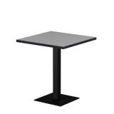 Tavolo per bar ALFA S 68x68 grigio cenere con bordo nero opaco