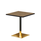 Tavolo per bar OMEGA 68x68 rovere artisan con bordo nero opaco