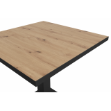 Tavolo per bar OMEGA 68x68 rovere artisan con bordo nero opaco