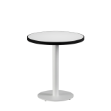 Tavolo per bar ALFA R fi 68 bianco con bordo nero opaco