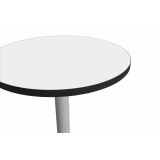 Tavolo per bar ALFA R fi 68 bianco con bordo nero opaco