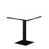 Tavolo per bar ALFA R fi 68 bianco con bordo nero opaco