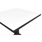 Tavolo per bar ALFA R fi 68 bianco con bordo nero opaco