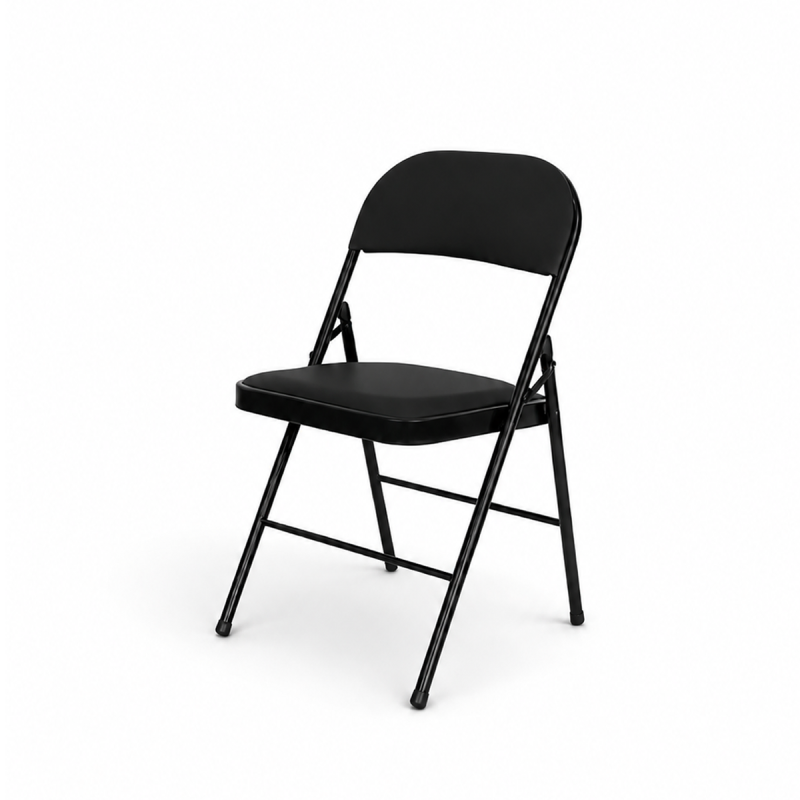 Sedia per catering POLY 4 nero ecopelle