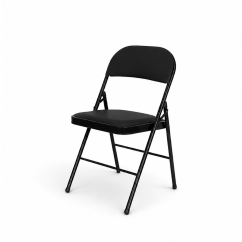 Sedia per catering POLY 4 nero ecopelle