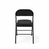 Sedia per catering POLY 4 nero ecopelle