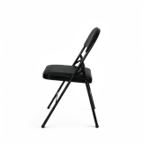 Sedia per catering POLY 4 nero ecopelle