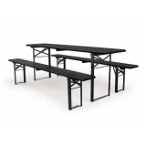 Set da birreria WOODY SOLID 220x50 nero