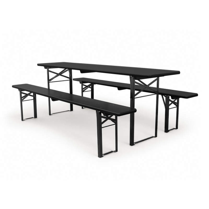 Set da birreria WOODY SOLID 220x50 nero