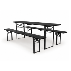 Set da birreria WOODY SOLID 220x50 nero