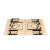 Set da birreria WOODY SOLID 220x50 pino