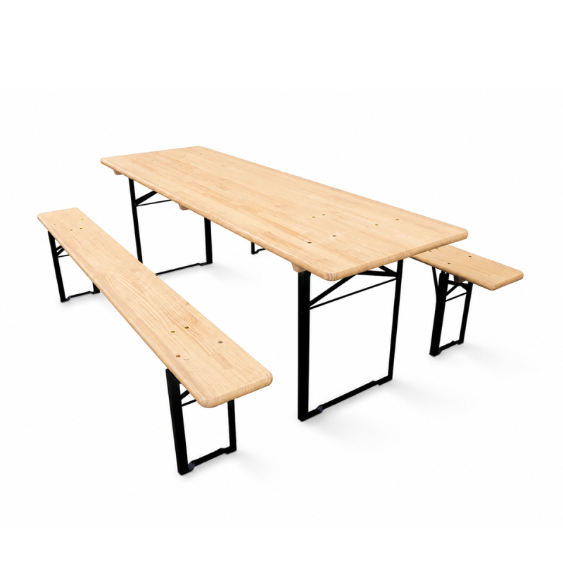 Set da birreria WOODY SOLID 220x70 pino