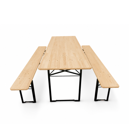 Set da birreria WOODY SOLID 220x70 pino