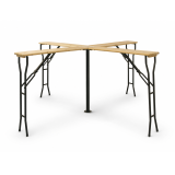 Tavolo per birrerie all'aperto WOODY CROSS 241x241 abete