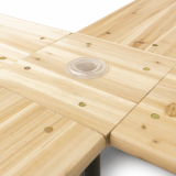 Tavolo per birrerie all'aperto WOODY CROSS 241x241 abete