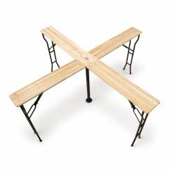 Tavolo per birrerie all'aperto WOODY CROSS 241x241 abete