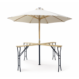 Tavolo per birrerie all'aperto WOODY CROSS 241x241 abete
