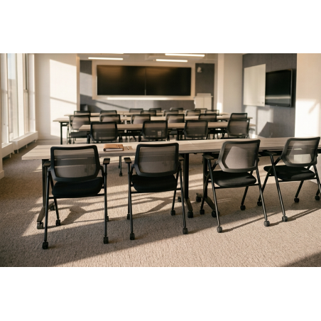Sedia da formazione OPTIMA CA nero e grigio