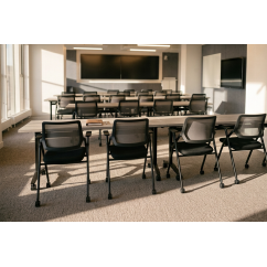 Sedia da formazione OPTIMA CA nero e grigio