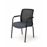 Sedia da formazione FORMO nero e grigio