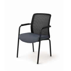 Sedia da formazione FORMO nero e grigio