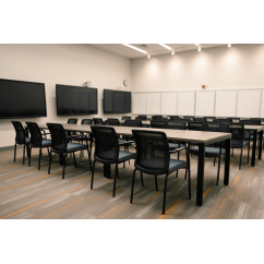 Sedia da formazione FORMO nero e grigio