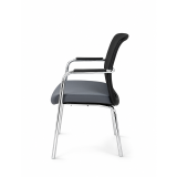 Sedia da formazione LENZO nero e grigio