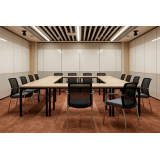 Sedia da formazione LENZO nero e grigio