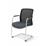 Sedia da formazione QUADRA nero e grigio