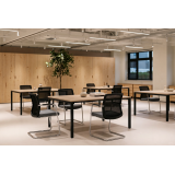 Sedia da formazione QUADRA nero e grigio