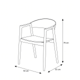 Sedia Da Ristorante In Legno ARDEN smoky