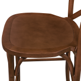 Sedia da bar CROSS-BACK WOOD BAR rustico scuro