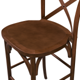 Sedia da bar CROSS-BACK WOOD BAR rustico scuro