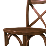 Sedia da bar CROSS-BACK WOOD BAR rustico scuro