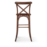 Sedia da bar CROSS-BACK WOOD BAR rustico scuro