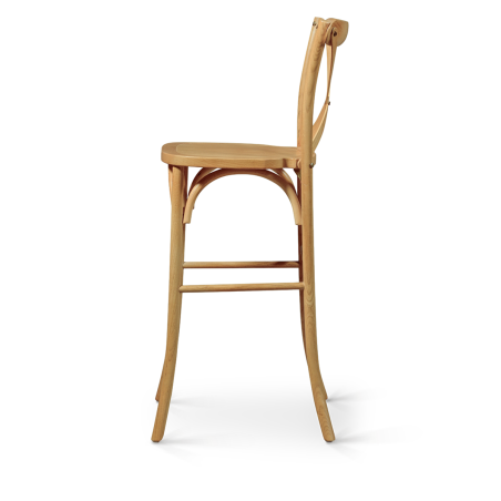 Sedia da bar CROSS-BACK WOOD BAR rovere chiaro