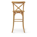 Sedia da bar CROSS-BACK WOOD BAR rovere chiaro