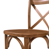 Sedia da bar CROSS-BACK WOOD BAR rustico chiaro